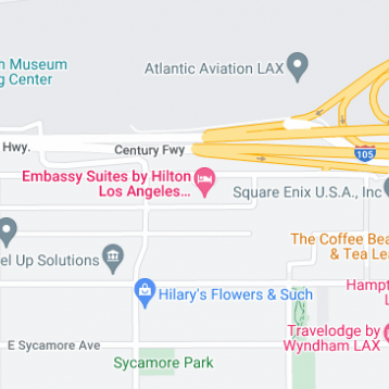Los Angeles Airport Parking Embassy Suites Hilton Lax South Self Park Covered El Segundo Map 