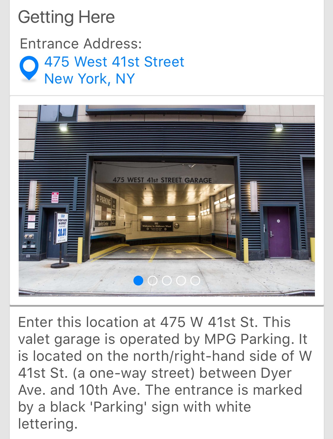 Parking For Rent - Valet Parking Garage Spot Near Yotel New York Hotel