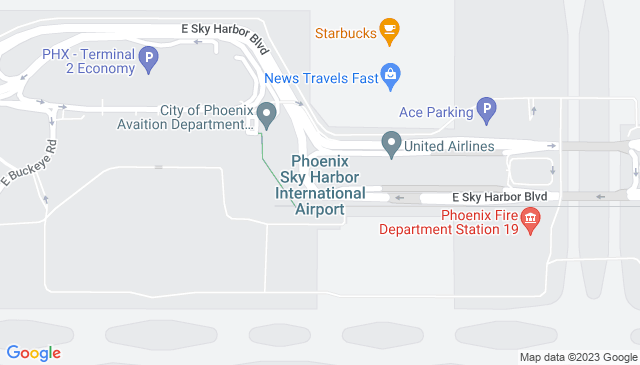 Phoenix Sky Harbor Airport Parking Preflight Airport Parking Self Park Rooftop Phoenix Map 